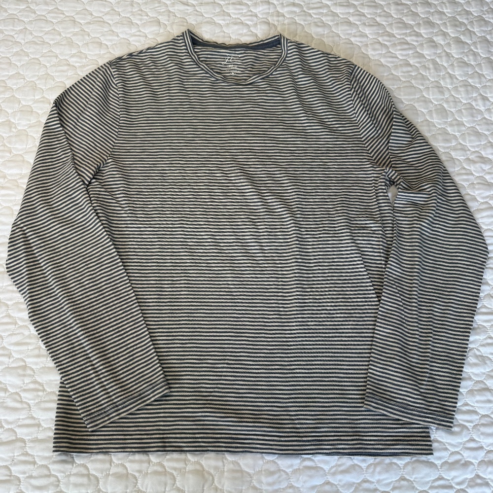 J. Crew Knit Goods Striped Long Sleeve Tee Size Medium